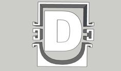 Concrete Mold For Letter “D” 3D Printer Model