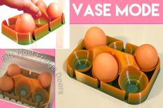 Egg Carton / Egg Holder – Vase Mode Fast Printable Tray For 6 Eggs 3D Printer Model