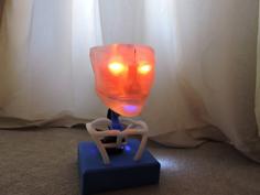 Animated Humanoid Robot Head 3D Printer Model