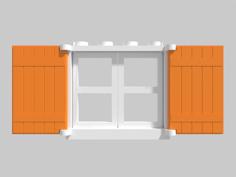 Lego Compatible Window Shutters 3D Printer Model