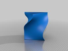 Vase, Twisted Triangle 3D Printer Model