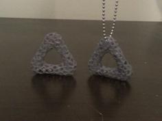 Triangular Voronoi Pendant 3D Printer Model