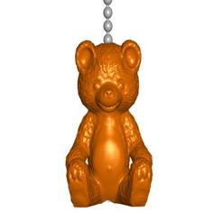 Teddy Bear Pull Ball Chain, Keychain Knob | Handle | Fob | Finials 3D Printer Model