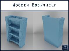 Wooden Bookshelf – Tabletop Gaming – Terrain 3D Printer Model