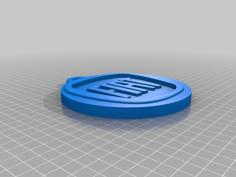 Fiat Keychain 3D Printer Model