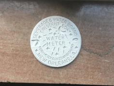 New Orleans Sewage And Water Board Crescent Box Water Meter Moon & Stars 3D Printer Model