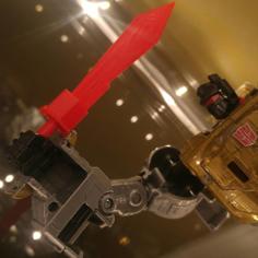 Power Of The Primes Grimlock G1 Styled Sword 3D Printer Model