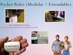 Pocket Ruler (Modular / Extendable) 3D Printer Model