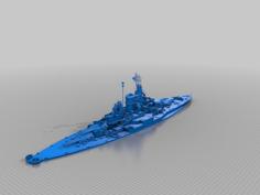 RC Suitable USS California BB-44 3D Printer Model