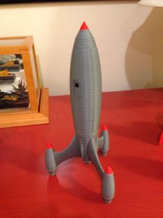 Retro Silver Bullet Rocket 3D Printer Model