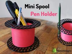 Mini Filament Spool Pen Holder 3D Printer Model