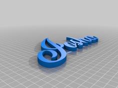 Josha Name Sign 3D Printer Model