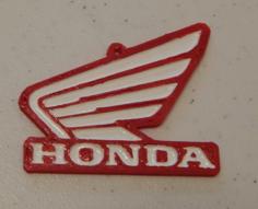 Honda Wing Keychain Or Scale Up For Wall Art 3D Printer Model