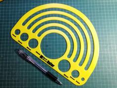 Custom Semi-Circle Ruler/Template 3D Printer Model