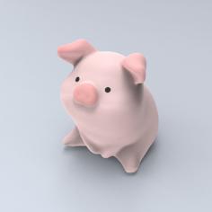 Squat Pig（generated By Revopoint POP） 3D Printer Model