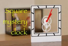 Square Mystery Clock – Can You Guess How It Works? 3D Printer Model