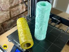 Christmas Texture Rollers For Clay And Dough 3D Printer Model