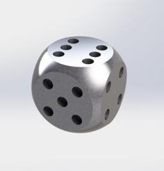 D6 – Clockwise 6 Sided Dice 3D Printer Model