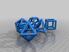 Platonic Solids Set 3D Printer Model