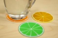 Multi-Color Citrus Coaster 3D Printer Model