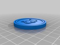 Raccoon Round Badge 3D Printer Model