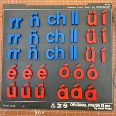 Spanish Magnetic Letters 3D Printer Model