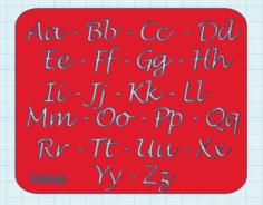 Abecedario Manuscrito – Handwritten Alphabet 3D Printer Model