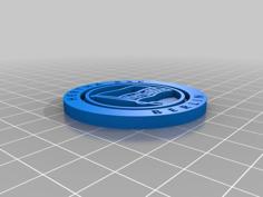 Hertha Logo Keychain Multicolor 3D Printer Model