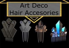 Art Deco Hair Combs 3D Printer Model