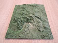 Topographic 3D Map – Danube Bend (Dunakanyar) 3D Printer Model