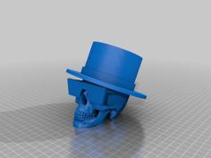 Skull Top Hat Bowl 3D Printer Model