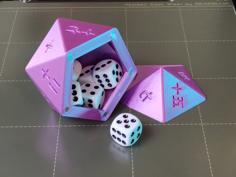 Kanji D20 Dice 3D Printer Model