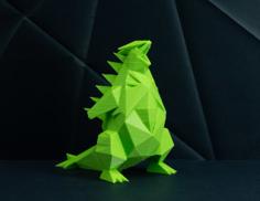 Lowpoly Tyranitar Pokemon 3D Printer Model