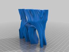 Abstract Wood Carved Elephant 3D Printer Model