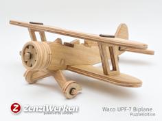 Waco UPF-7 Biplane PuzzleEdition Cnc/laser 3D Printer Model