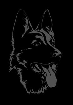 German Shepherd Wall Decoration 3D Printer Model