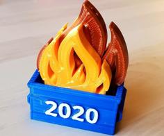 2020 Dumpster Fire Ornament 3D Printer Model