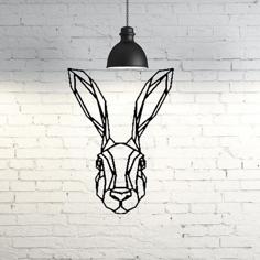 Bunny Wall Sculpture 2D 3D Printer Model