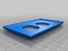 Custom Power Outlet Cover For United States 3D Printer Model