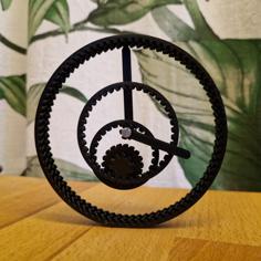 Hollow Geared Clock 3D Printer Model