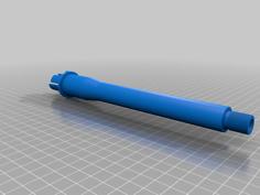 One Piece 224mm Outer Barrel For Airsoft M4/AR15 3D Printer Model