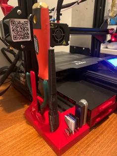 Ender 3 Pro Left Rail Tool, SD, Micro SD, And USB Holder 3D Printer Model