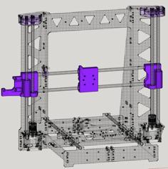 P3Steel Complete X Gantry And Carriage 3D Printer Model