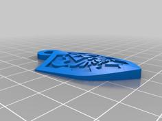 Hylian Shield Keychain/Necklace Charm 3D Printer Model