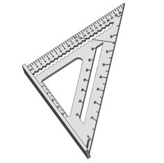 Carpenters Speed Square 250mm 3D Printer Model