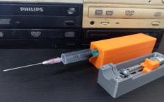 Mini Syringe Pump From Optical Drive Parts 3D Printer Model