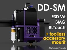 DD-SM | E3D V6, BMG, Direct Drive, BLTouch, Toolless Accesories (Plotting, Vinyl Cutting) Mount For CR-10, Ender-3 Variants And Similar 3D Printer Model