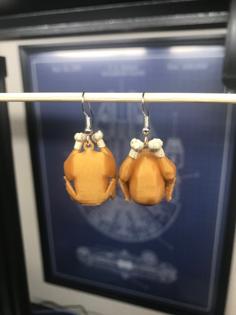 Thanksgiving Turkey Earrings 3D Printer Model