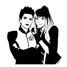 Negasonic Teenage Warhead And Yukio Stencil 3D Printer Model