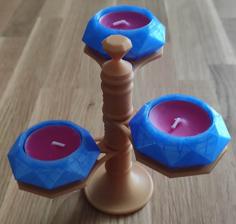 Diamond Tealight Holder 3D Printer Model